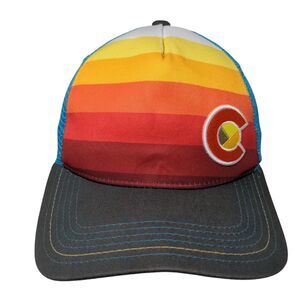 Yocolorado Snapback Trucker Hat Multicolor Small Fit Sunset Mesh Back
